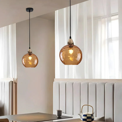 Vibrant Glass Globe Ceiling Light Fixture