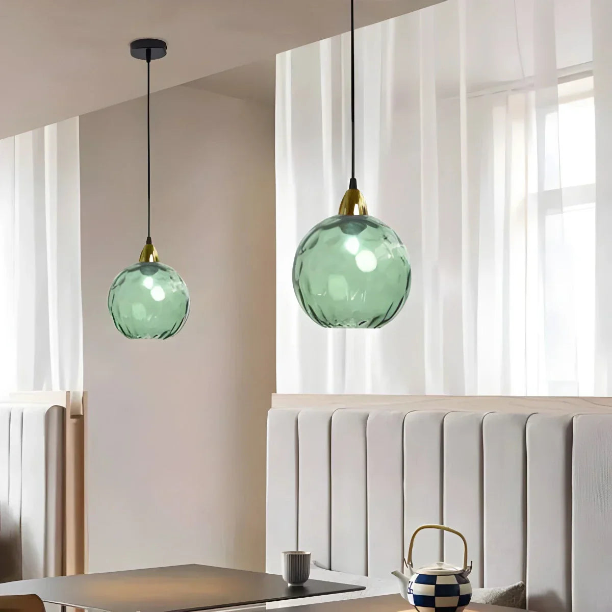 Vibrant Glass Globe Ceiling Light Fixture