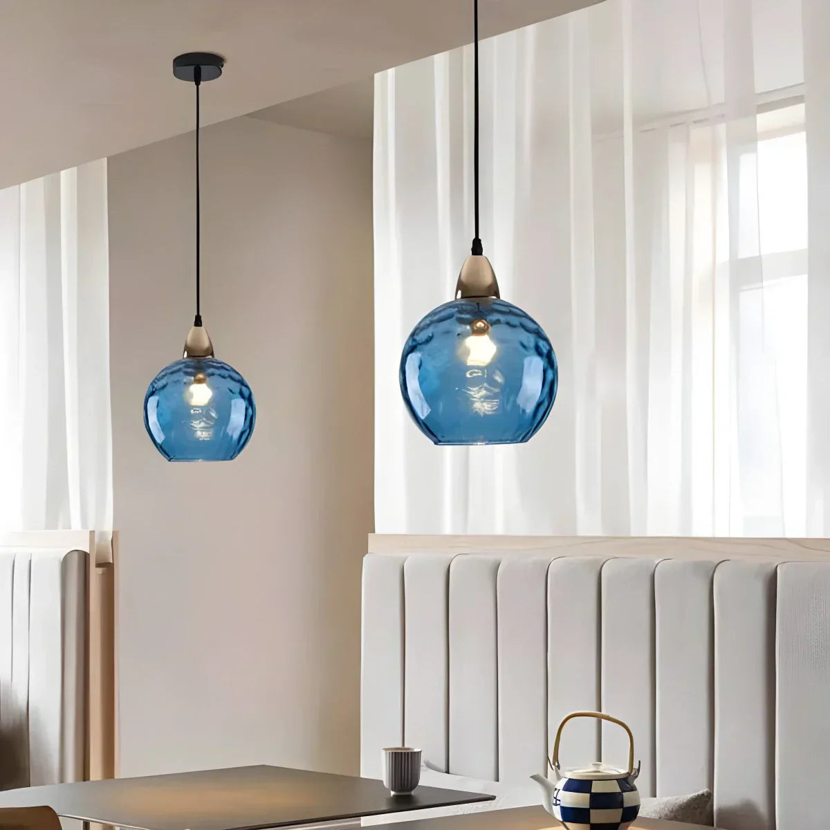 Vibrant Glass Globe Ceiling Light Fixture
