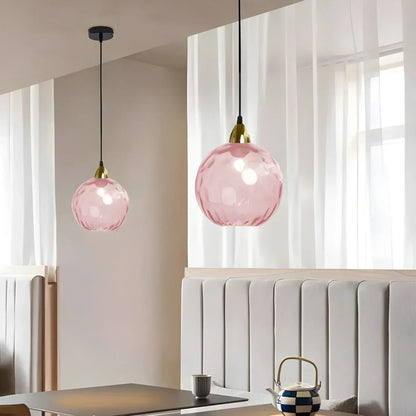 Vibrant Glass Globe Ceiling Light Fixture