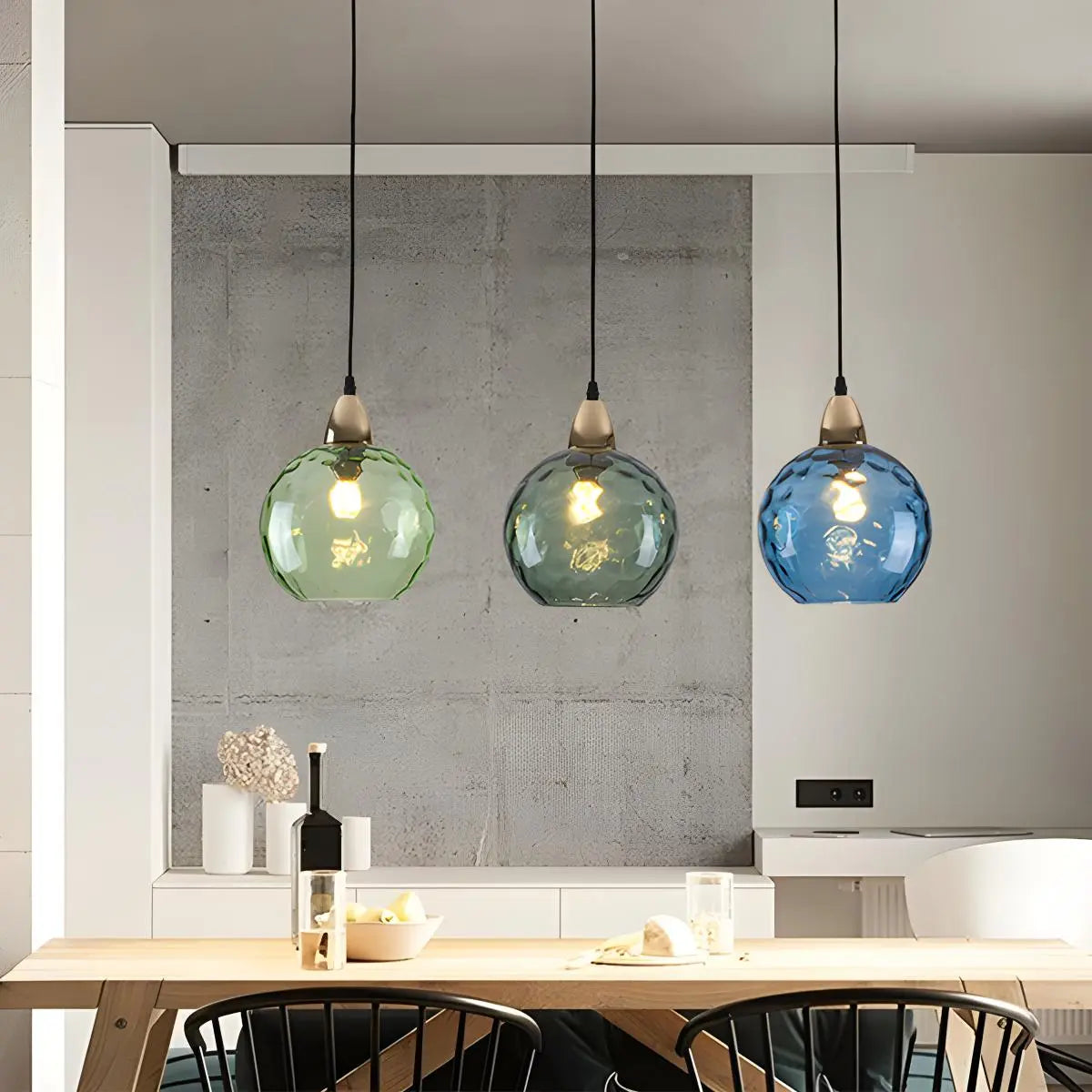 Vibrant Glass Globe Ceiling Light Fixture