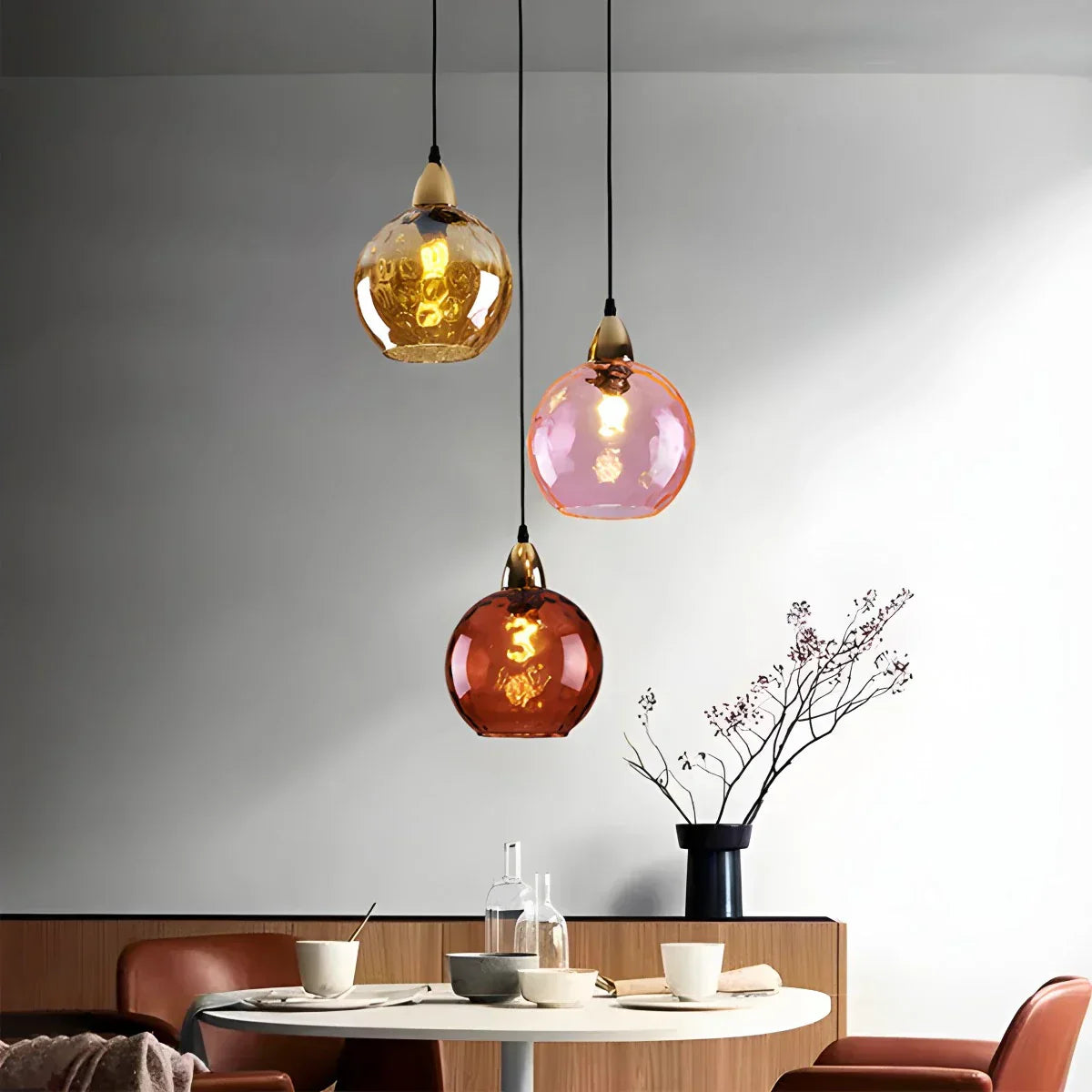 Vibrant Glass Globe Ceiling Light Fixture