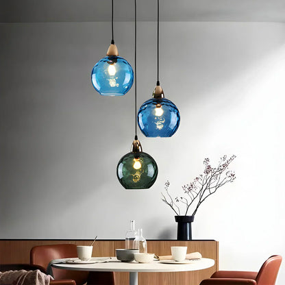 Vibrant Glass Globe Ceiling Light Fixture