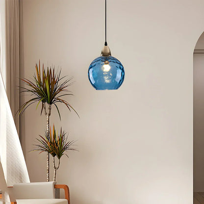Vibrant Glass Globe Ceiling Light Fixture