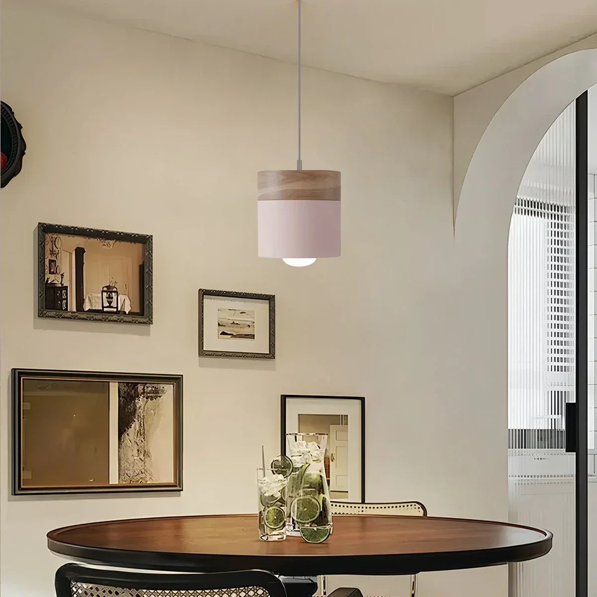 Rustic Wooden Hanging Pendant Light