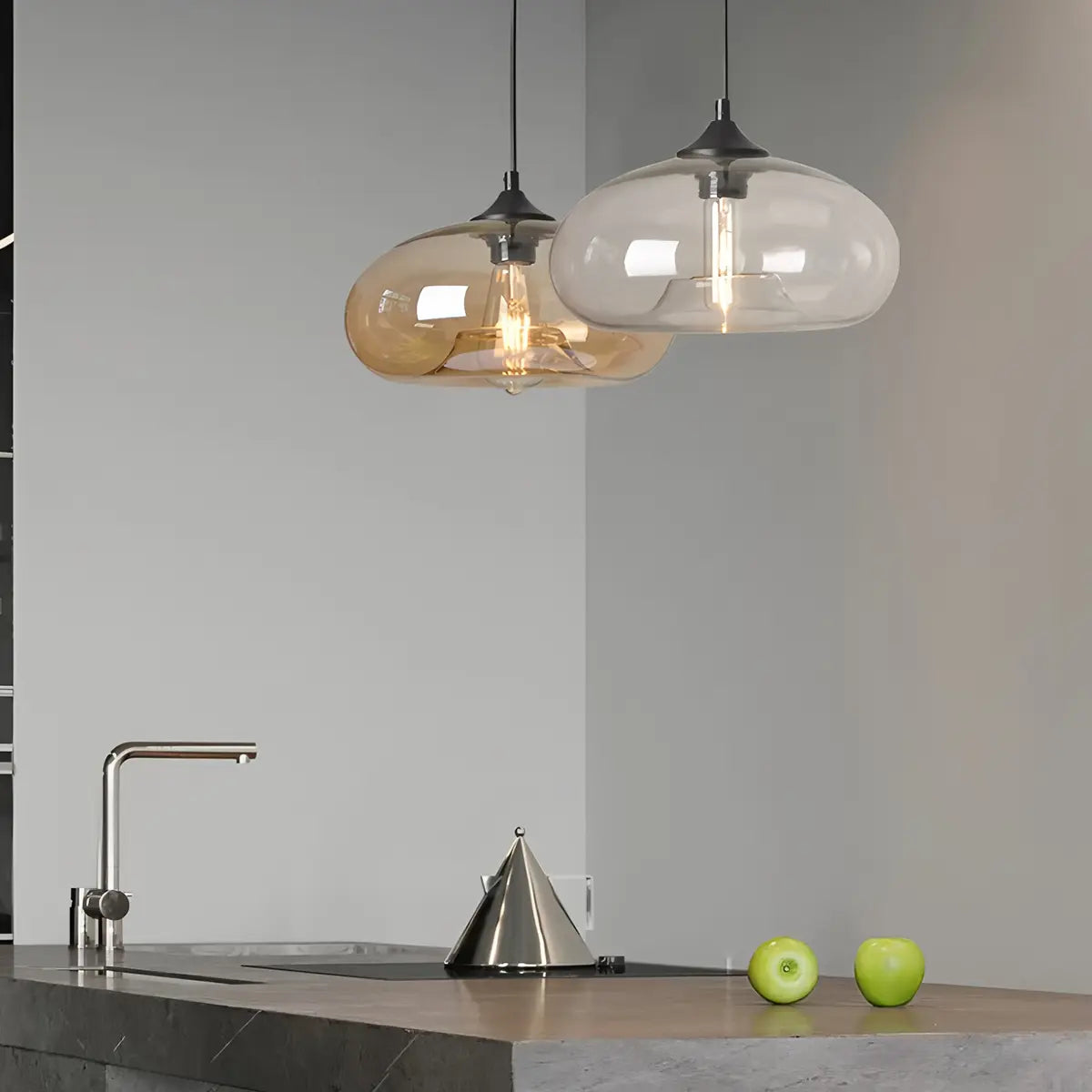 Stylish Hanging Glass Light for Kitchen
