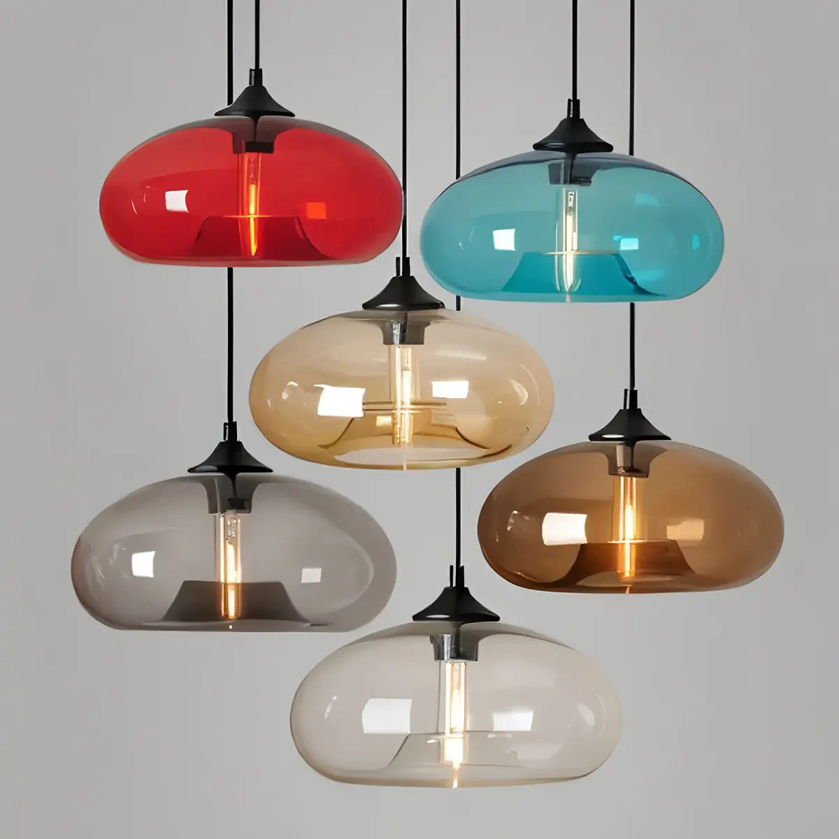 Stylish Hanging Glass Light for Kitchen