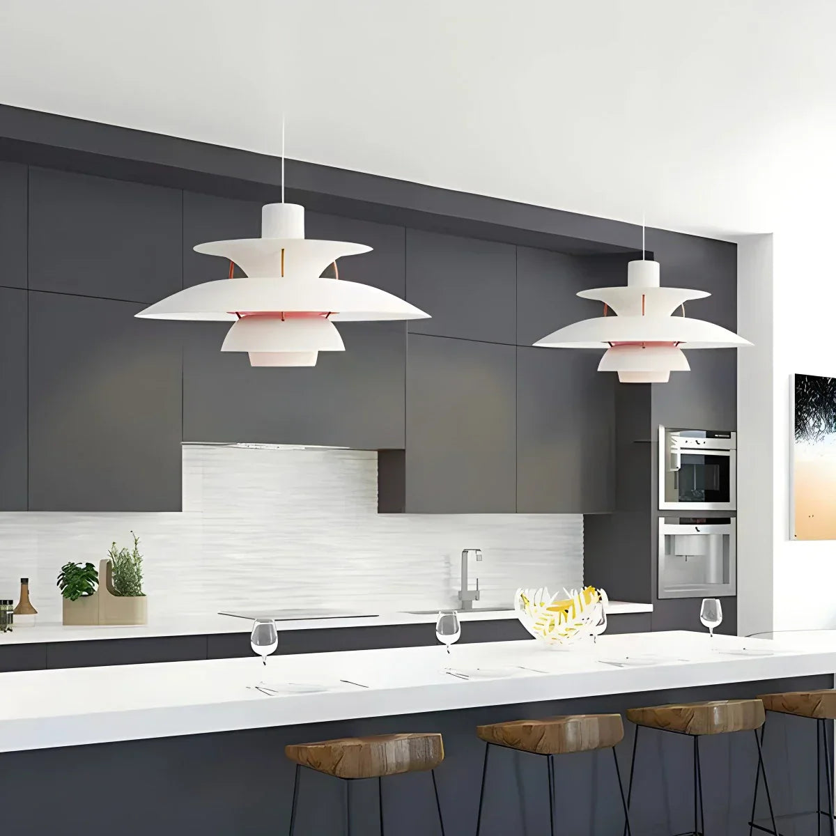 Contemporary Tiered Pendant Light Fixture