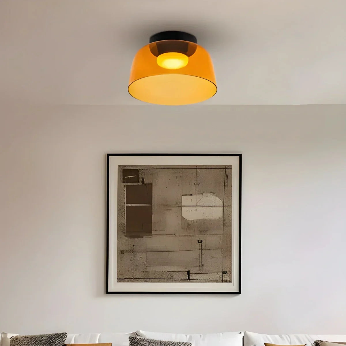 Colorful Glass Bedroom Ceiling Lamp