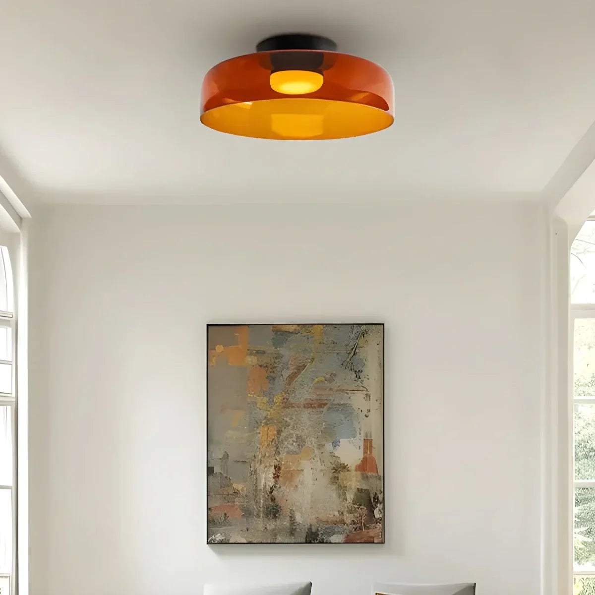 Colorful Glass Bedroom Ceiling Lamp