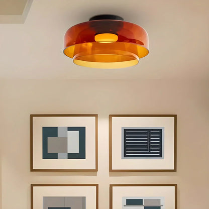 Colorful Glass Bedroom Ceiling Lamp