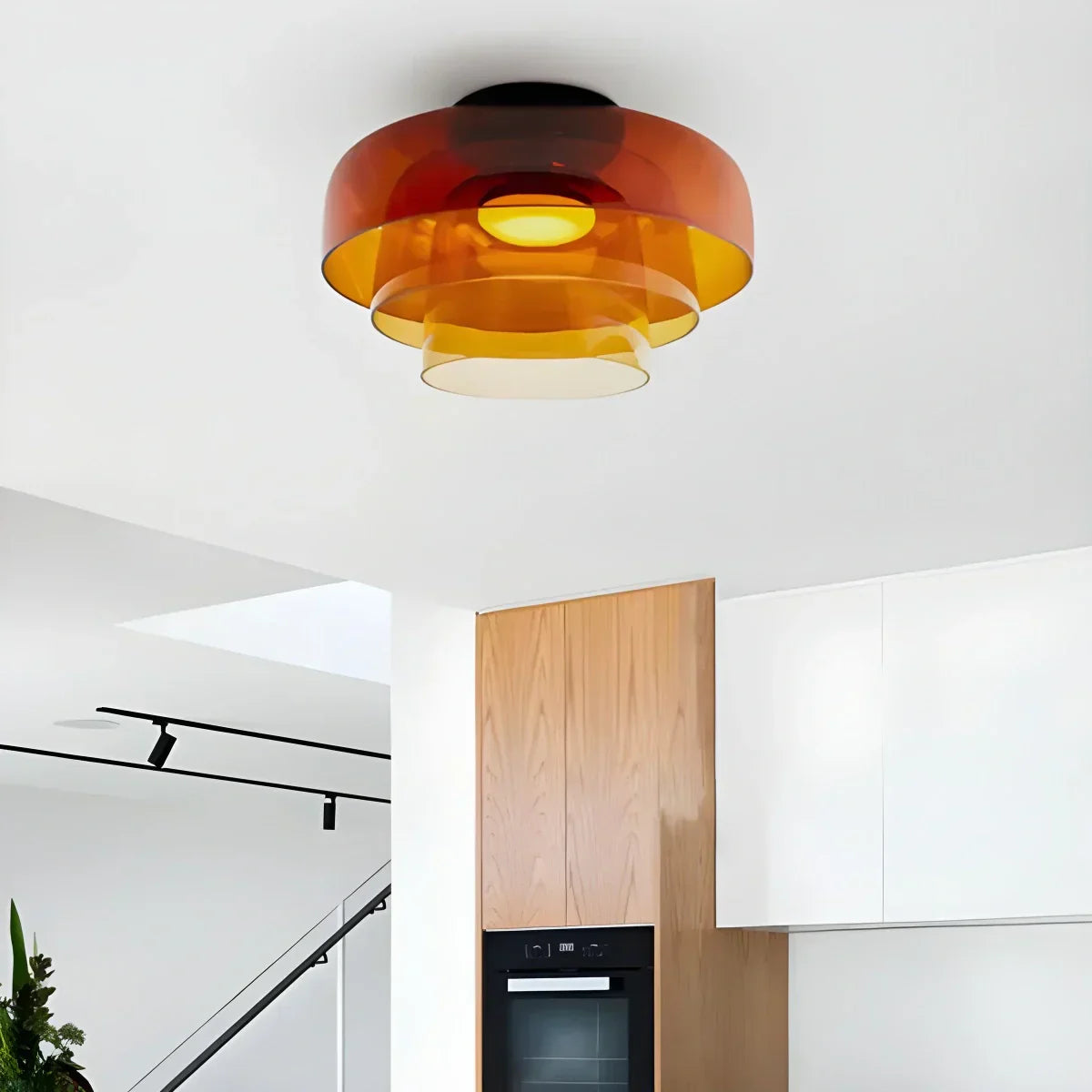 Colorful Glass Bedroom Ceiling Lamp
