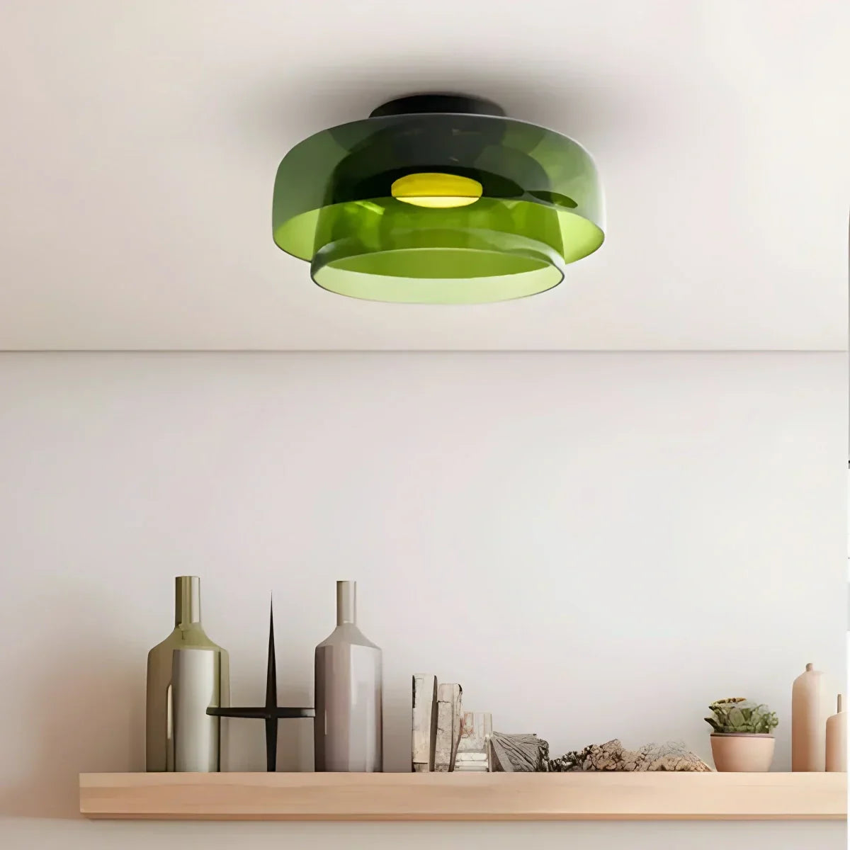 Colorful Glass Bedroom Ceiling Lamp