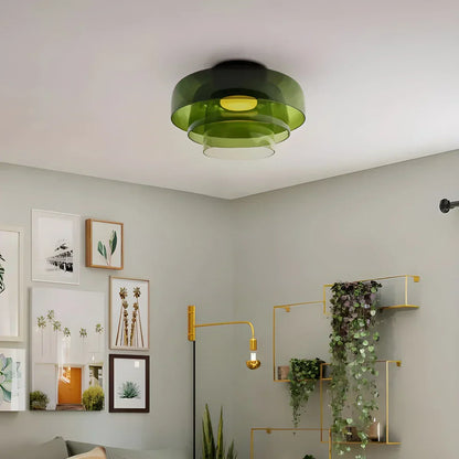 Colorful Glass Bedroom Ceiling Lamp