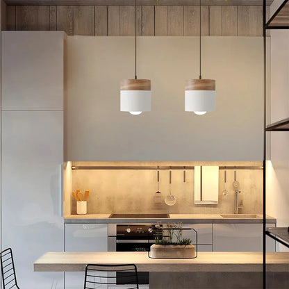 Rustic Wooden Hanging Pendant Light