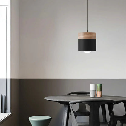Rustic Wooden Hanging Pendant Light