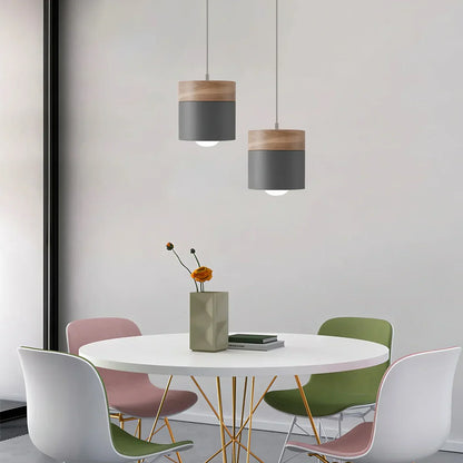 Rustic Wooden Hanging Pendant Light