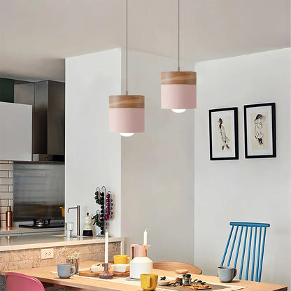 Rustic Wooden Hanging Pendant Light