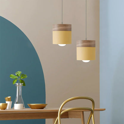 Rustic Wooden Hanging Pendant Light