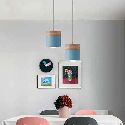 Rustic Wooden Hanging Pendant Light