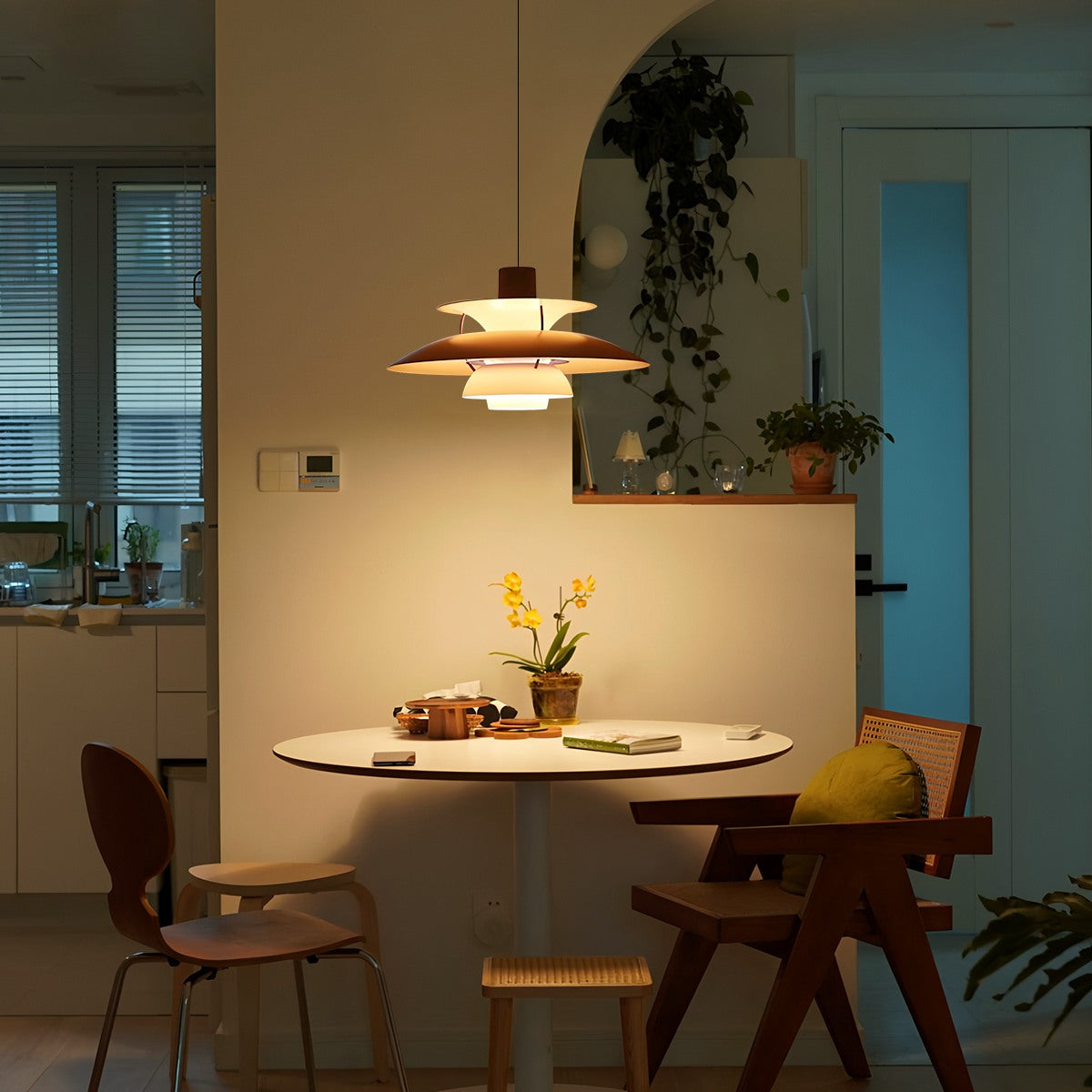 Contemporary Tiered Pendant Light Fixture