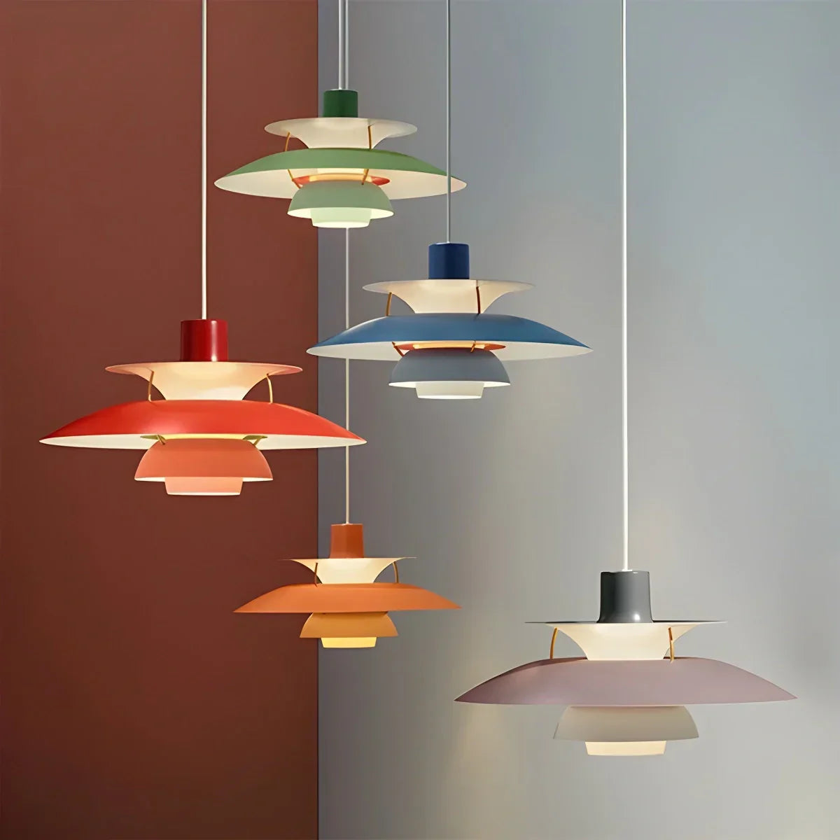 Contemporary Tiered Pendant Light Fixture