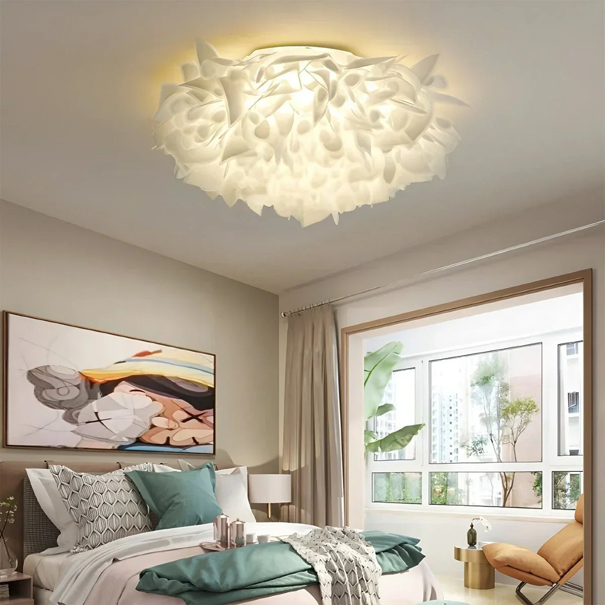 Elegant Floral LED Ceiling Fixture