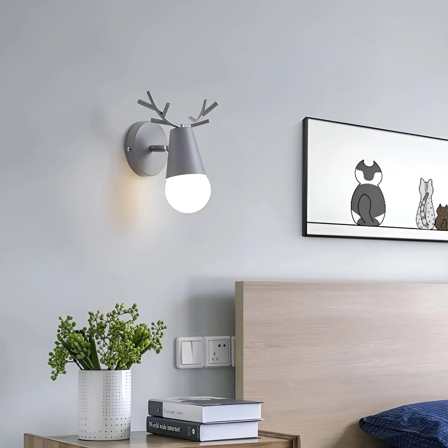 Stylish Deer Horn LED Sconce Light
