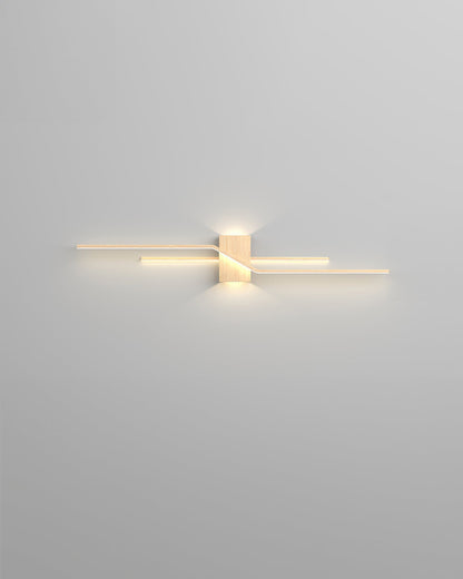 Natural Wooden Slim LED Wall Lamp for Home Decor