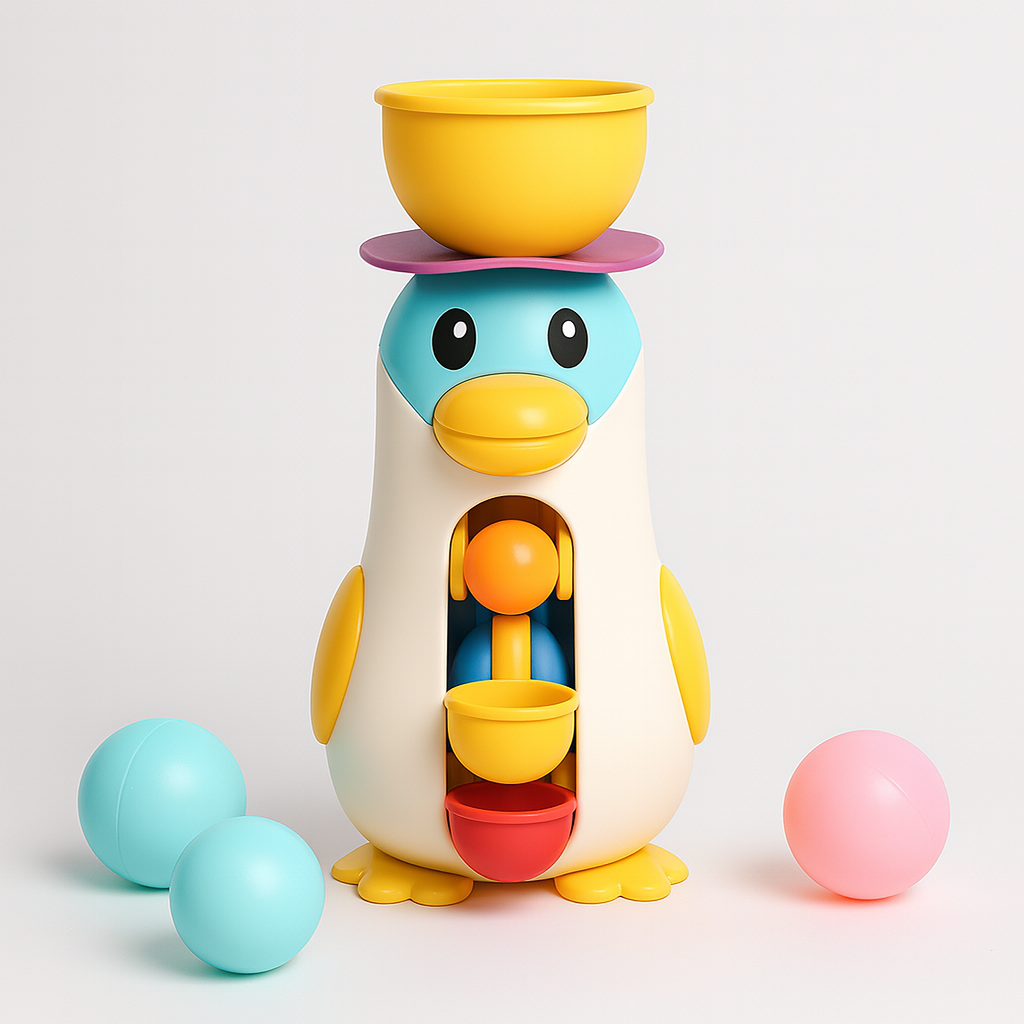 Fun Penguin Bath Play Set for Kids - Luxicro