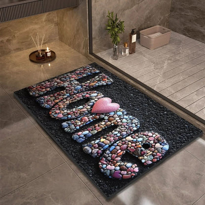 Non Slip Natural Bath Mat for Comfort & Safety