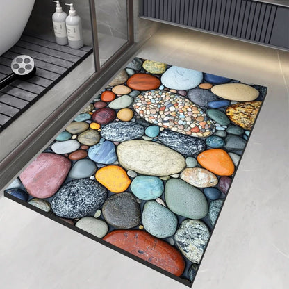 Non Slip Natural Bath Mat for Comfort & Safety - Luxicro