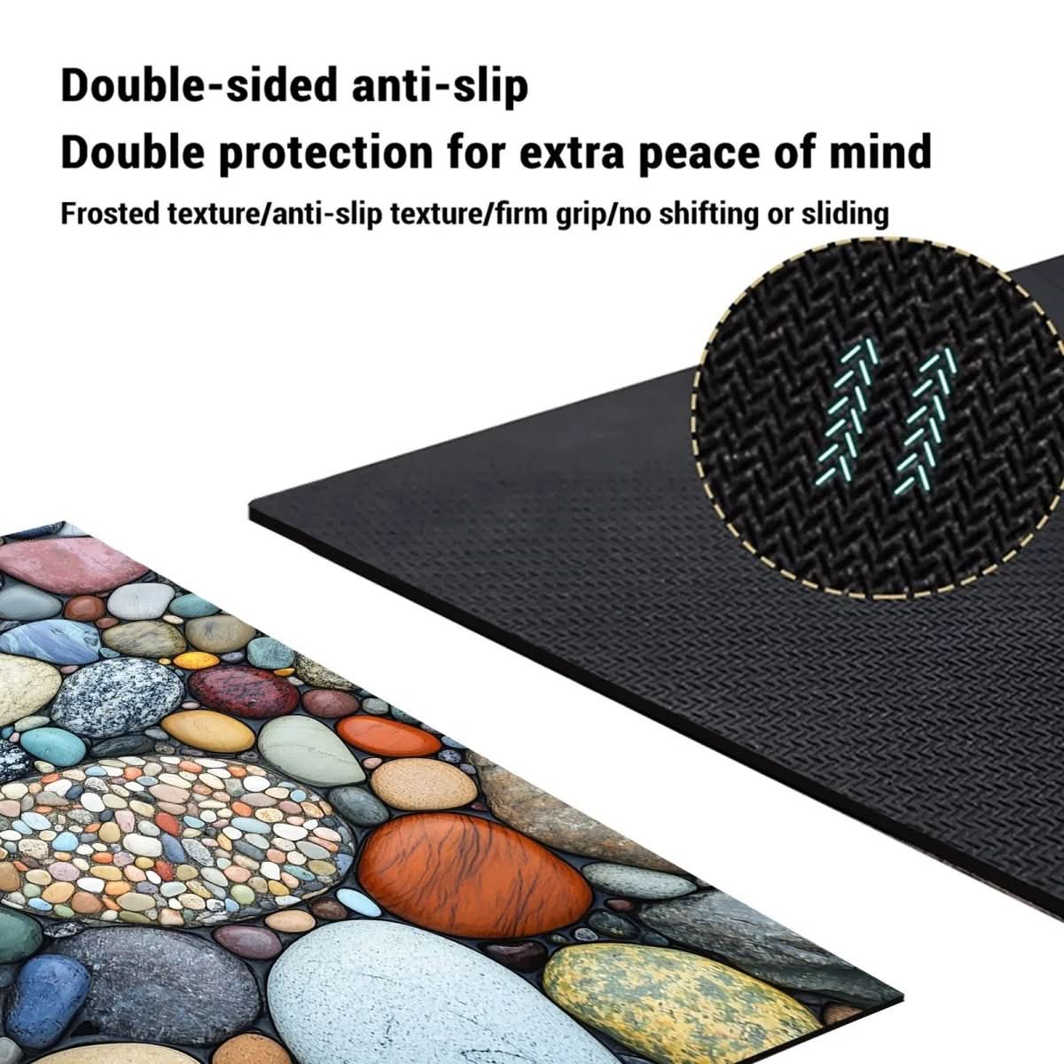 Non Slip Natural Bath Mat for Comfort & Safety