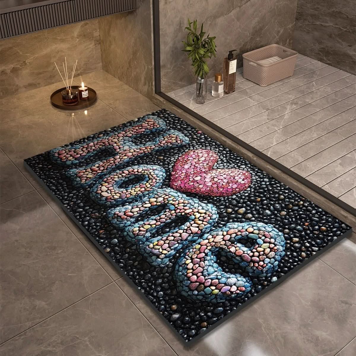 Non Slip Natural Bath Mat for Comfort & Safety