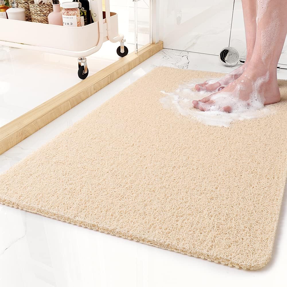 Rubber Anti-Slip Bath Mat with Drain and Massage Surface