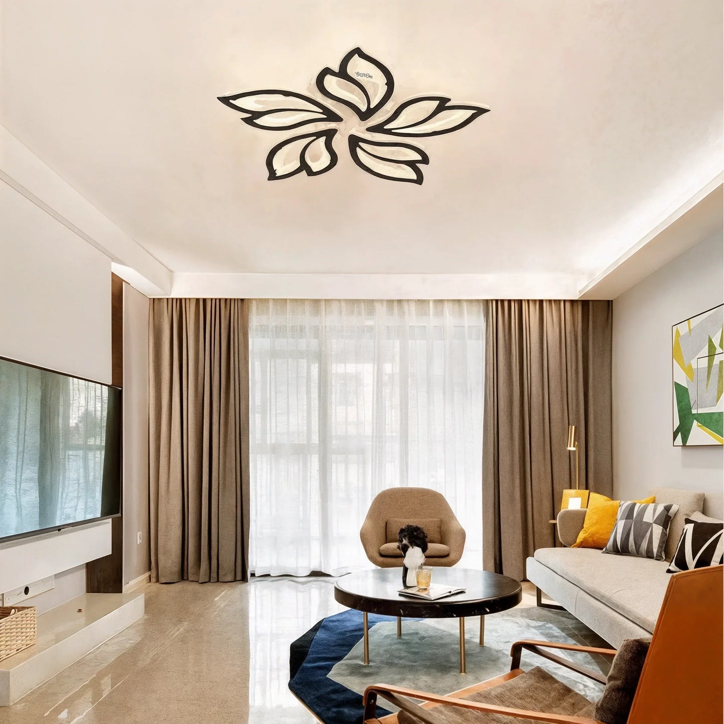 Bright 5 Light Modern Ceiling Chandelier