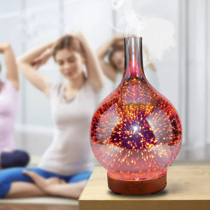 Sleek LED Aroma Diffuser with Colorful Lights - Luxicro