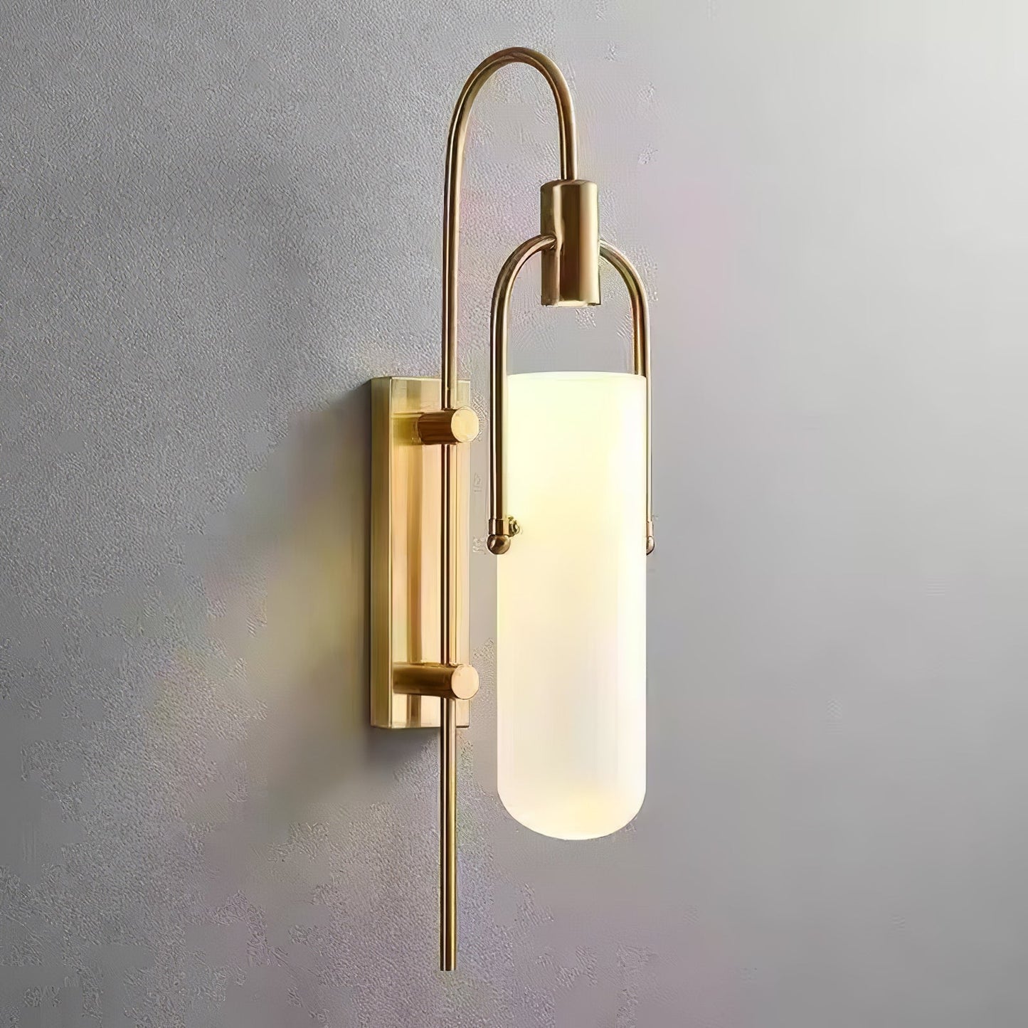 Modern Silver Glass Wall Lamp