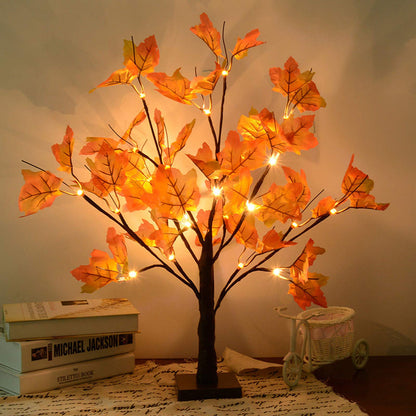 Autumn Leaf Battery Table Lamp