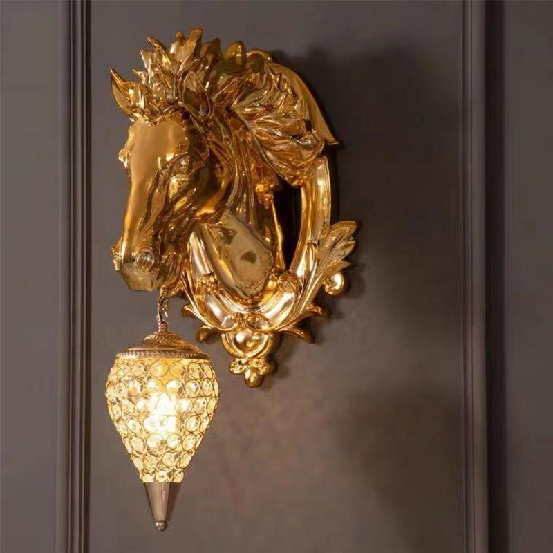 Luxury Horse Design Gold Wall Light - Luxicro