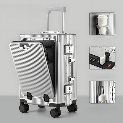 Durable Compact Carry-On Luggage – Pro Travel Case - Luxicro