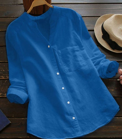 Comfortable Linen Women's Blouse Everyday Wear