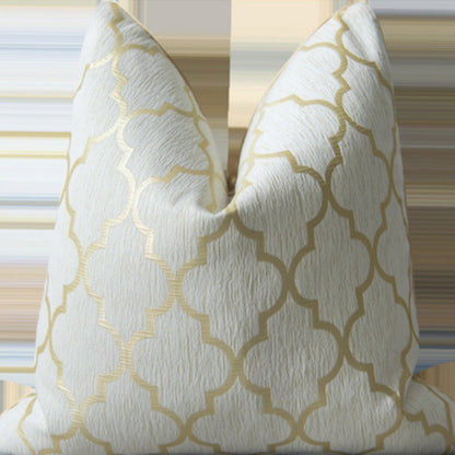 Gold Ornate Velvet Pillow Cover