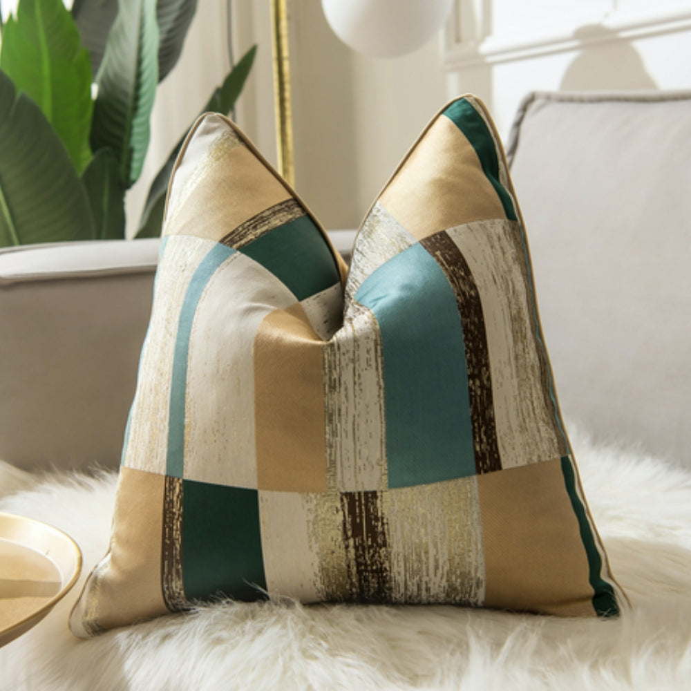 Gold Ornate Velvet Pillow Cover