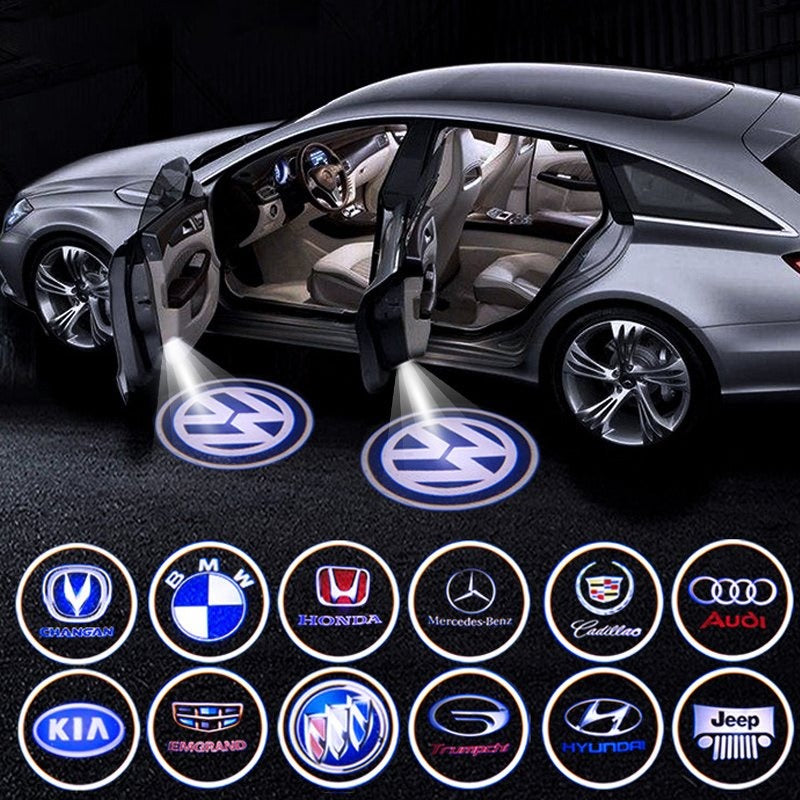 Bright Car Door LED Light Projector Kit Easy Install