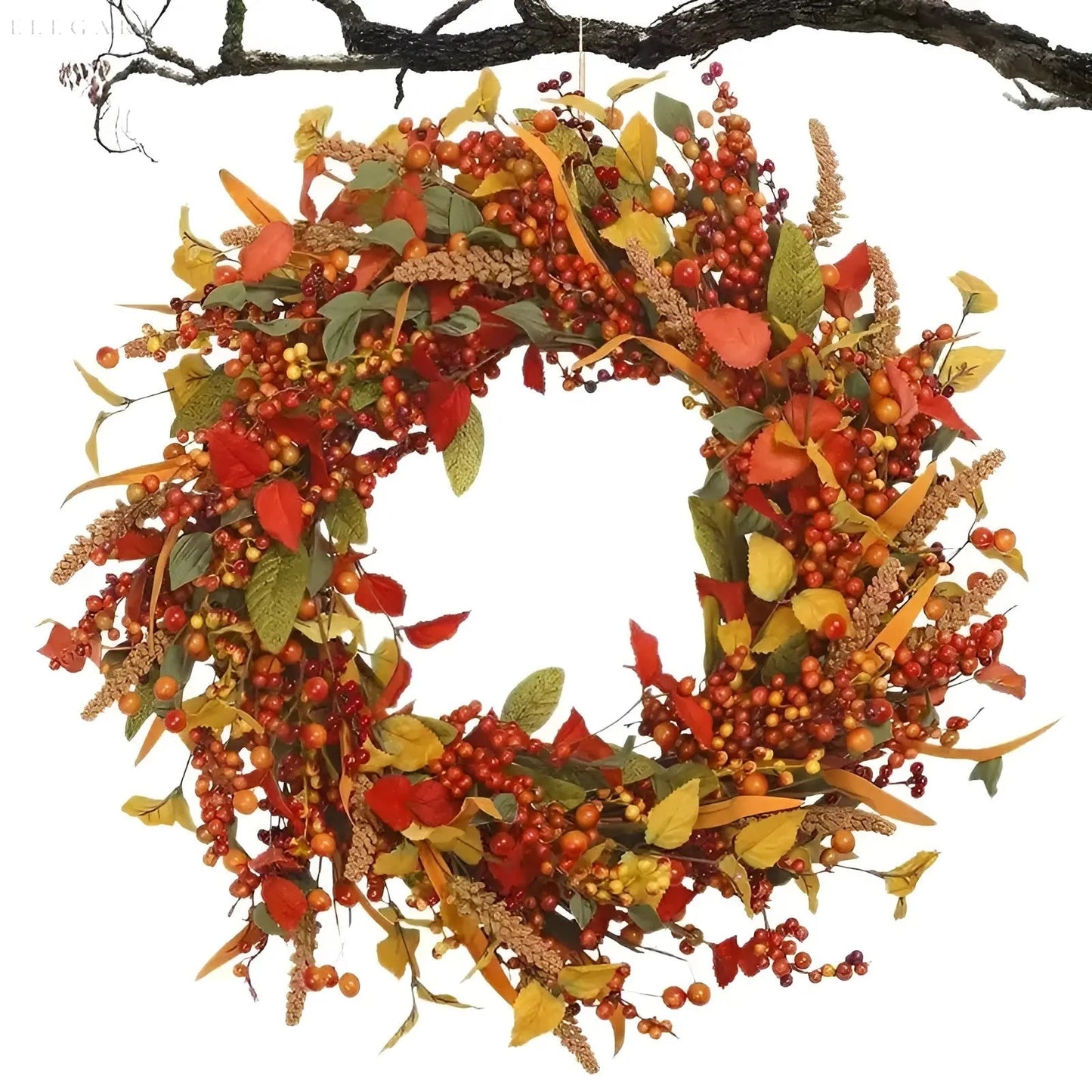 Autumn Welcome Wreath for Home Entrance