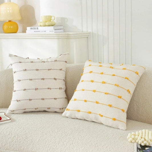 Decorative Sewn Pattern Pillow Cover - Luxicro