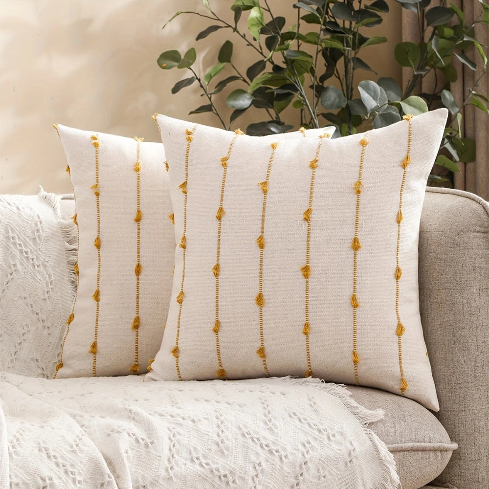 Decorative Sewn Pattern Pillow Cover