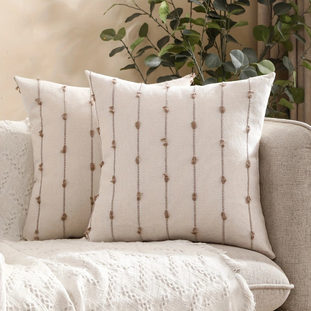 Decorative Sewn Pattern Pillow Cover