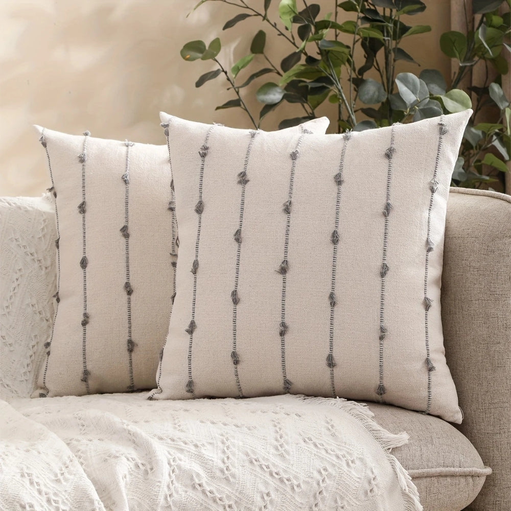Decorative Sewn Pattern Pillow Cover